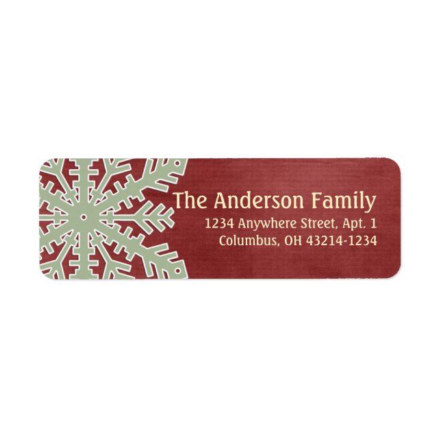 Christmas 1 : Snowflake 3c Return Address Labels (Front)