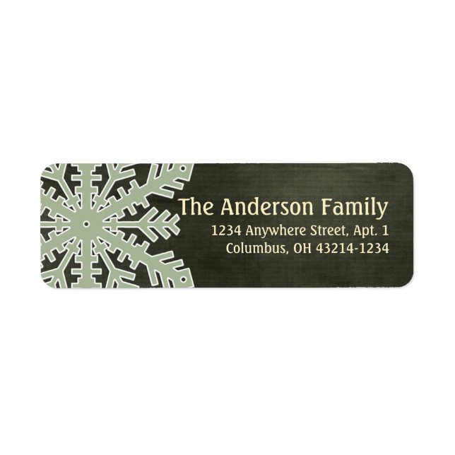 Christmas 1 : Snowflake 3d Return Address Labels (Front)