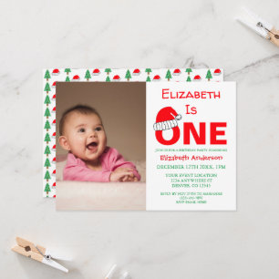 Christmas 1st Birthday Invitation