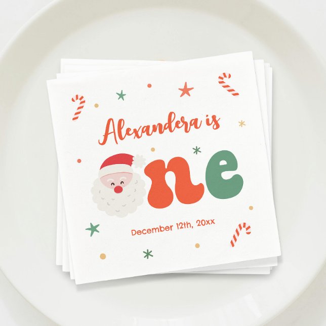 Christmas 1st Birthday Party  Napkin (Creator Uploaded)