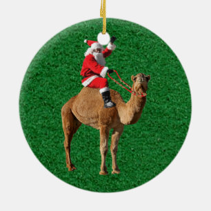 Christmas 2013 Hump Day Camel and Santa Ceramic Ornament