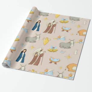 Christmas 2020 Baby and Parents Pattern Wrapping Paper