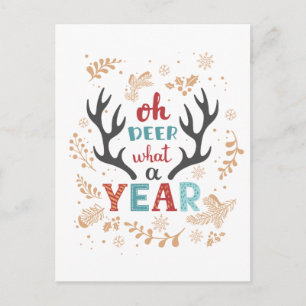 Christmas 2020 Oh Deer What A Year Pandemic Postcard