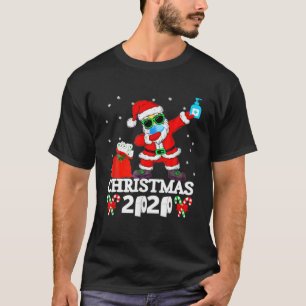 christmas 2020 pyjamas family xmas Dabbing merry q T-Shirt