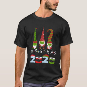 Christmas 2020 Quarantine Gnomes Wear Mask Toilet  T-Shirt