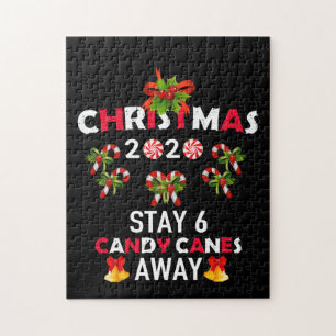 Christmas 2020 Stay 6 Candy Canes Away Jigsaw Puzzle