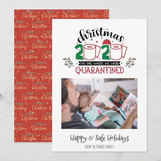 Christmas 2020 | Where We Were Quarantined Photo Holiday Card (Front/Back)