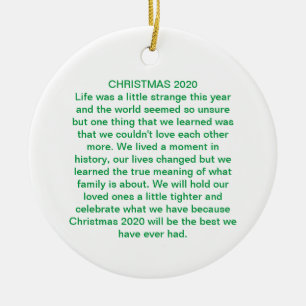 Christmas 2020 - with Photo Ceramic Ornament