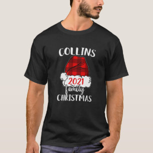 Christmas 2021 Collins Matching Pajama Santa Hat T-Shirt