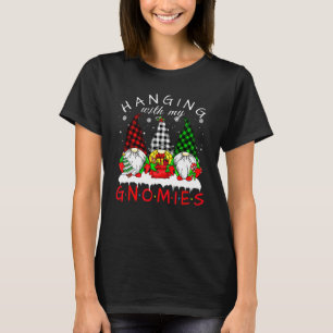 Christmas 2021 Gnome Hanging With My Gnomies Xmas  T-Shirt