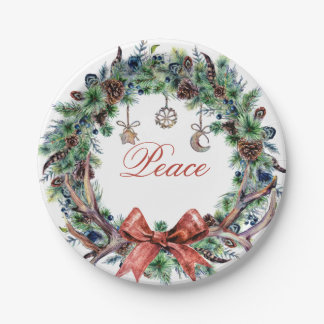 Christmas 2021 Peace Wreath Plate