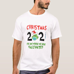 Christmas 2021 The One Where We Were Vaccinated Fa T-Shirt