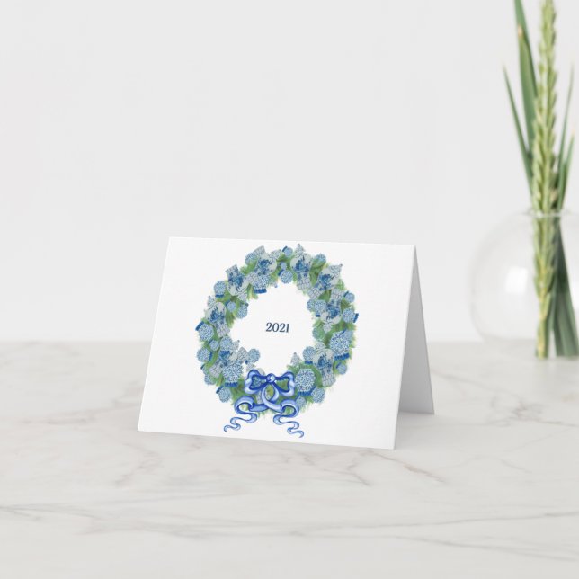 Christmas 2024  Blue Ginger Jar  Thank You Card (Front)