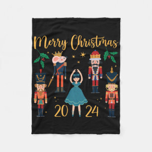 Christmas 2024 Clara And Nutcracker Ballet Pajama Fleece Blanket