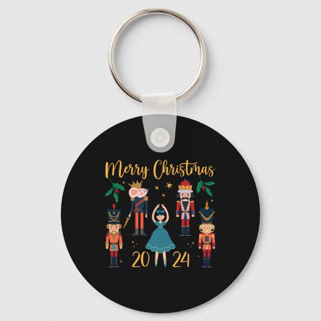 Christmas 2024 Clara And Nutcracker Ballet Pajama  Key Ring (Front)