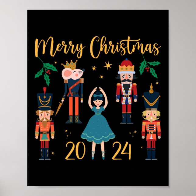 Christmas 2024 Clara And Nutcracker Ballet Pajama  Poster (Front)