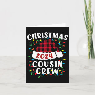 Christmas 2024 Cousin Crew Xmas Lights Santa Hat P Card