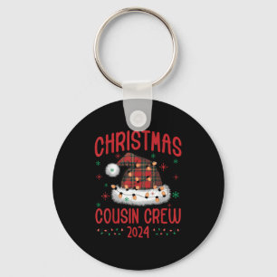 Christmas 2024 Cousin Crew Xmas Lights Santa Hat P Key Ring