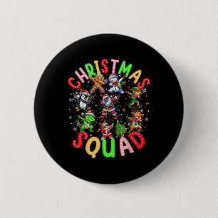 Christmas 2024 Team Santa Elf Squad Xmas Matching 6 Cm Round Badge