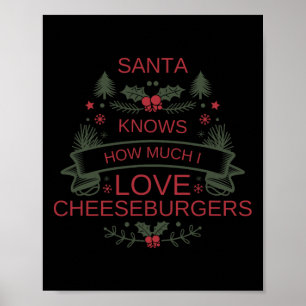 Christmas 2025 Cheeseburgers Shirt Humour For Comf Poster