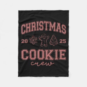 Christmas 2025 Cookie Crew Gingerbread Funny Chris Fleece Blanket
