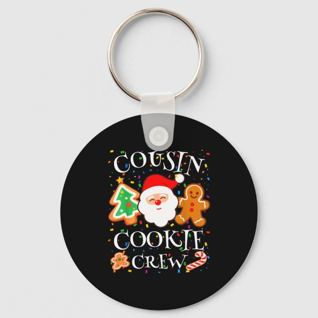 Christmas 2025 Cousin Cookie Baking Crew Squad Fam Key Ring (Front)