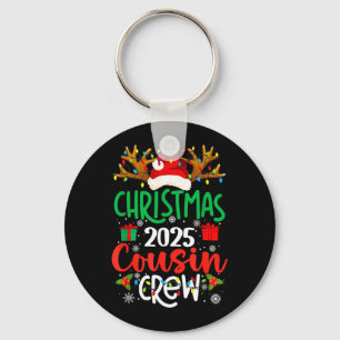 Christmas 2025 Cousin Crew Pajama Xmas Lights Key Ring