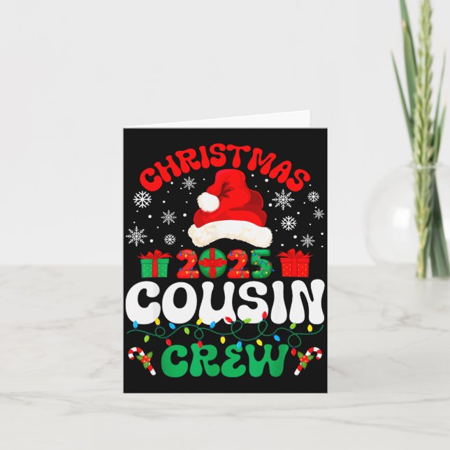 Christmas 2025 Cousin Crew Xmas Funny Matching Fam Card (Front)
