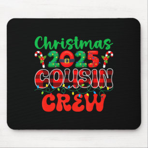 Christmas 2025 Cousin Crew Xmas Lights Family Reun Mouse Pad