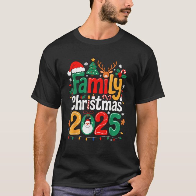 Christmas 2025 Family Matching Costume Team Santa  T-Shirt (Front)