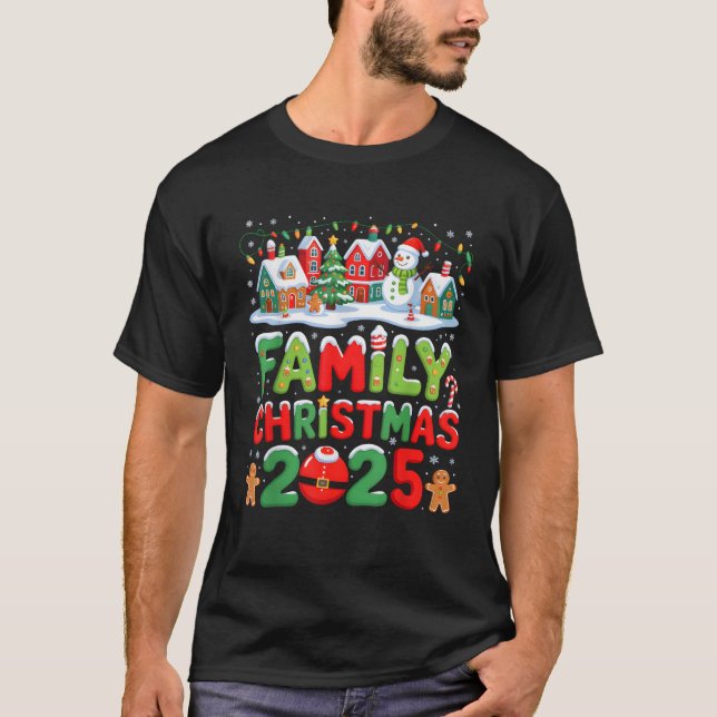 Christmas 2025 Family Matching Costume Team Santa  T-Shirt (Front)