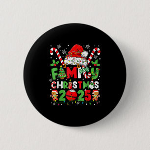 Christmas 2025 Family Matching Outfits Team Santa 6 Cm Round Badge
