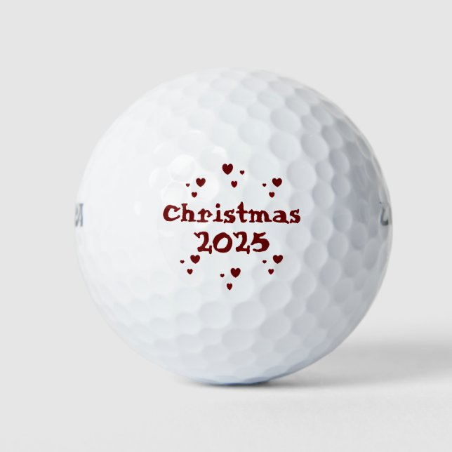 Christmas 2025 golf balls by dalDesignNZ (Front)