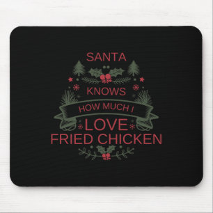 Christmas 2025 Humour Fried Chicken Shirt For Comf Mouse Pad