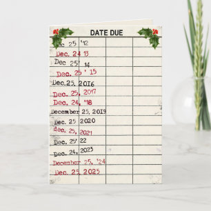 Christmas 2025 Old Library Card
