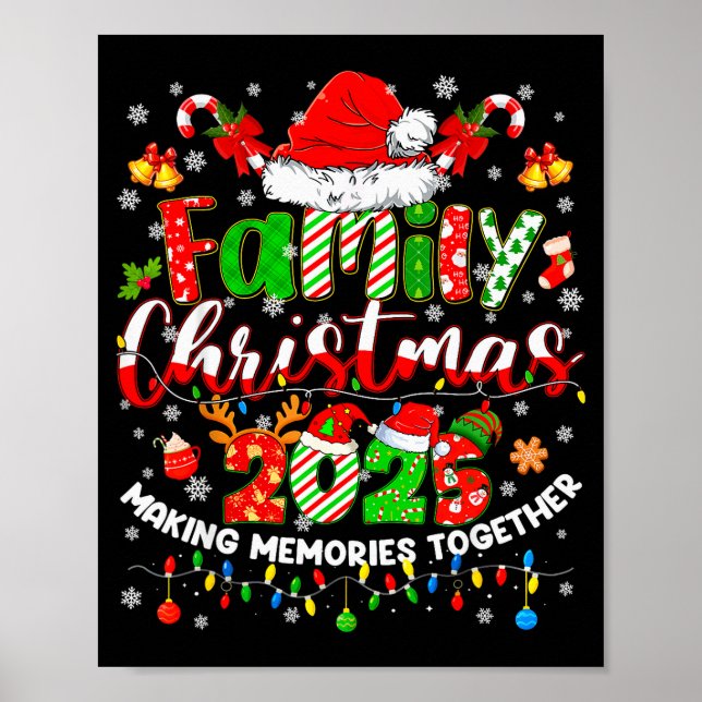 Christmas 2025 Pajamas Pjs Family Matching Outfit  Poster (Front)