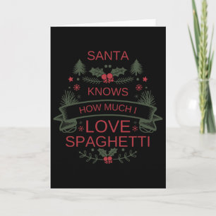 Christmas 2025 Spaghetti Shirt Humour For Comfort Card
