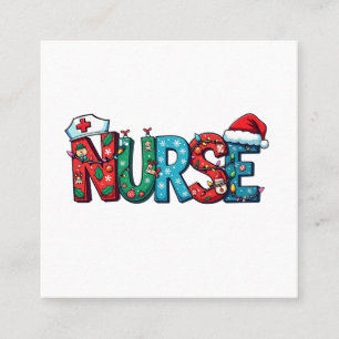 christmas 2025, square business card