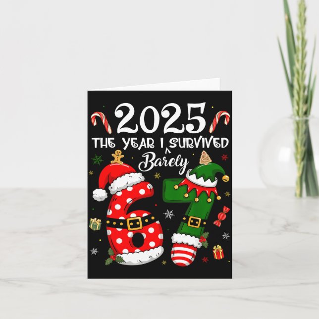Christmas 2025 The Year I Barely Survived Six Seve Card (Front)