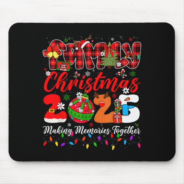 Christmas 2025 Xmas Lights Making Memories Togethe Mouse Pad (Front)
