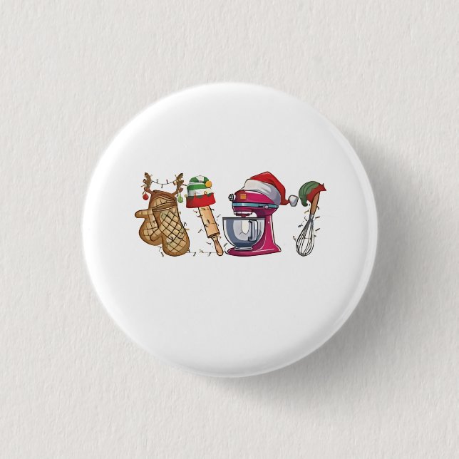 christmas 2026,  3 cm round badge (Front)