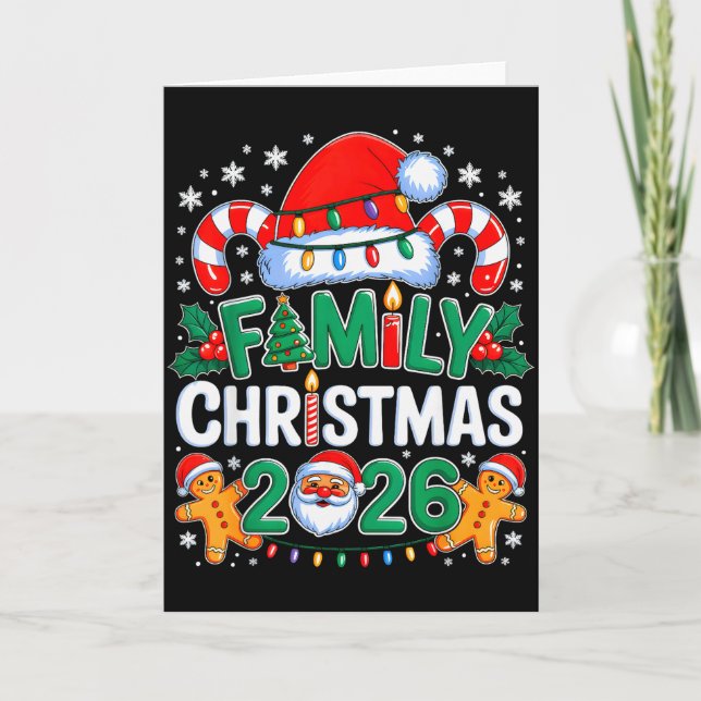 Christmas 2026 Family Matching Xmas Team Santa Squ Card (Front)