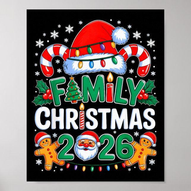 Christmas 2026 Family Matching Xmas Team Santa Squ Poster (Front)