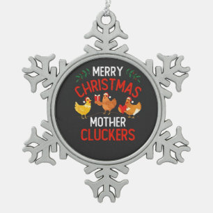 christmas 2026, snowflake pewter christmas ornament