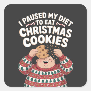 christmas 2026, square sticker