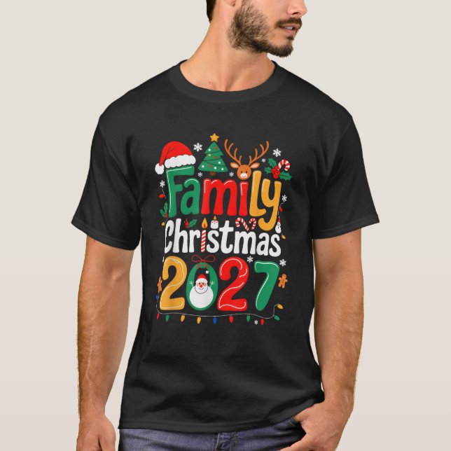 Christmas 2027 Family Matching Costume Team Santa  T-Shirt (Front)