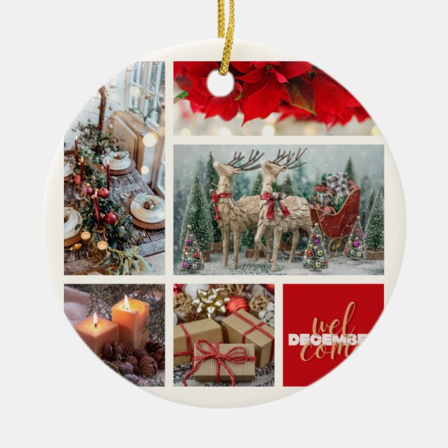 Christmas 23 ceramic ornament (Front)
