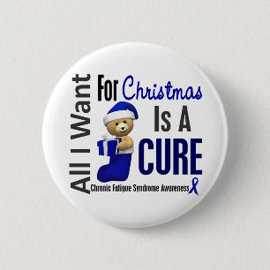 Christmas 2 CFS Chronic Fatigue Syndrome 6 Cm Round Badge