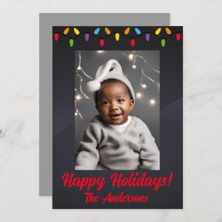 Christmas 2 child, Happy Holidays! Christmas card