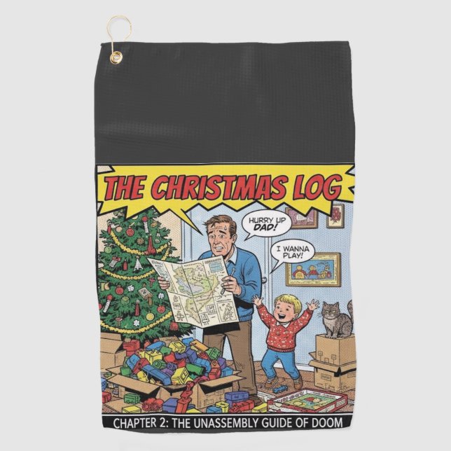 christmas 2 golf towel (Front)